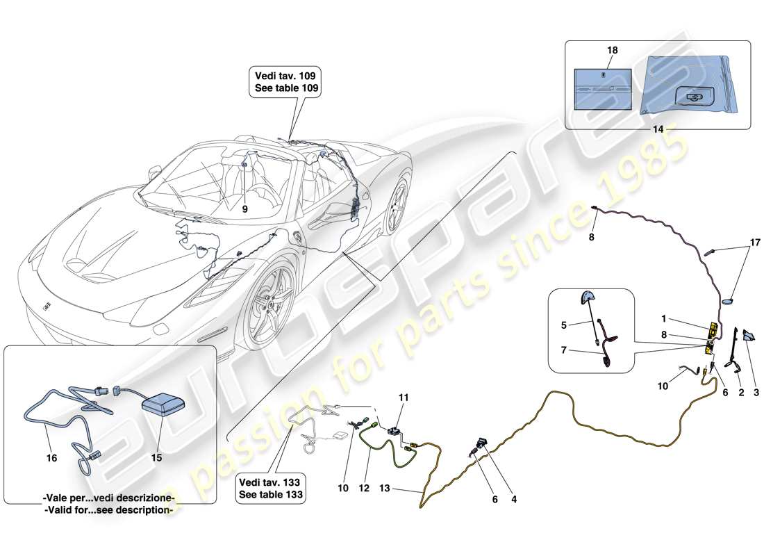 ferrari 458 speciale aperta (usa) telemetry part diagram