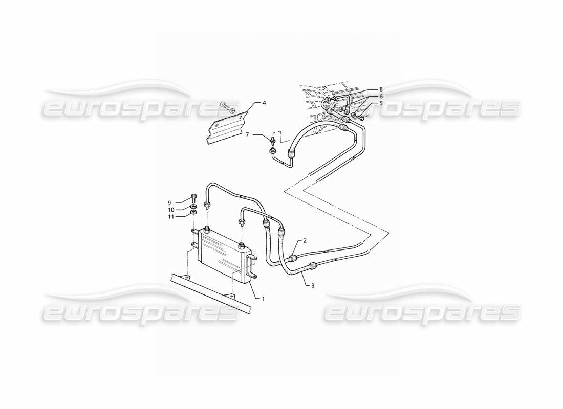 maserati ghibli 2.8 (abs) automatic transmission (4hp) oil radiator part diagram