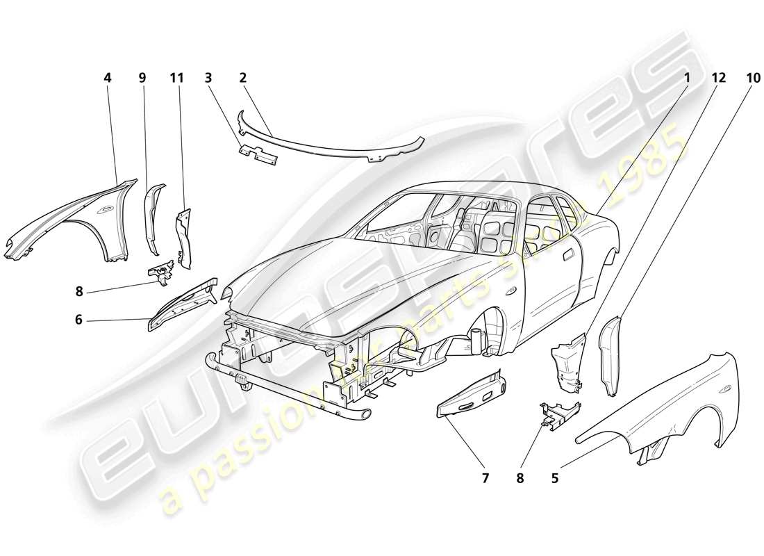 maserati trofeo lifting system part diagram