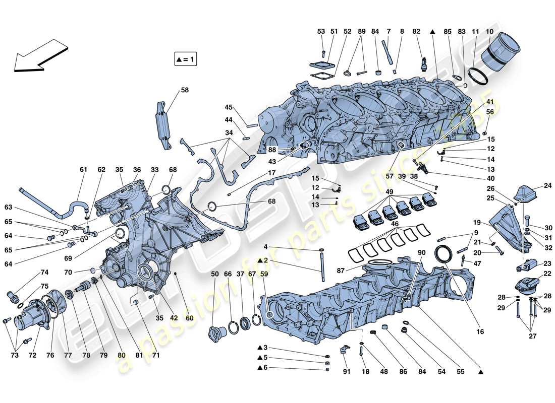 ferrari f12 tdf (europe) crankcase part diagram