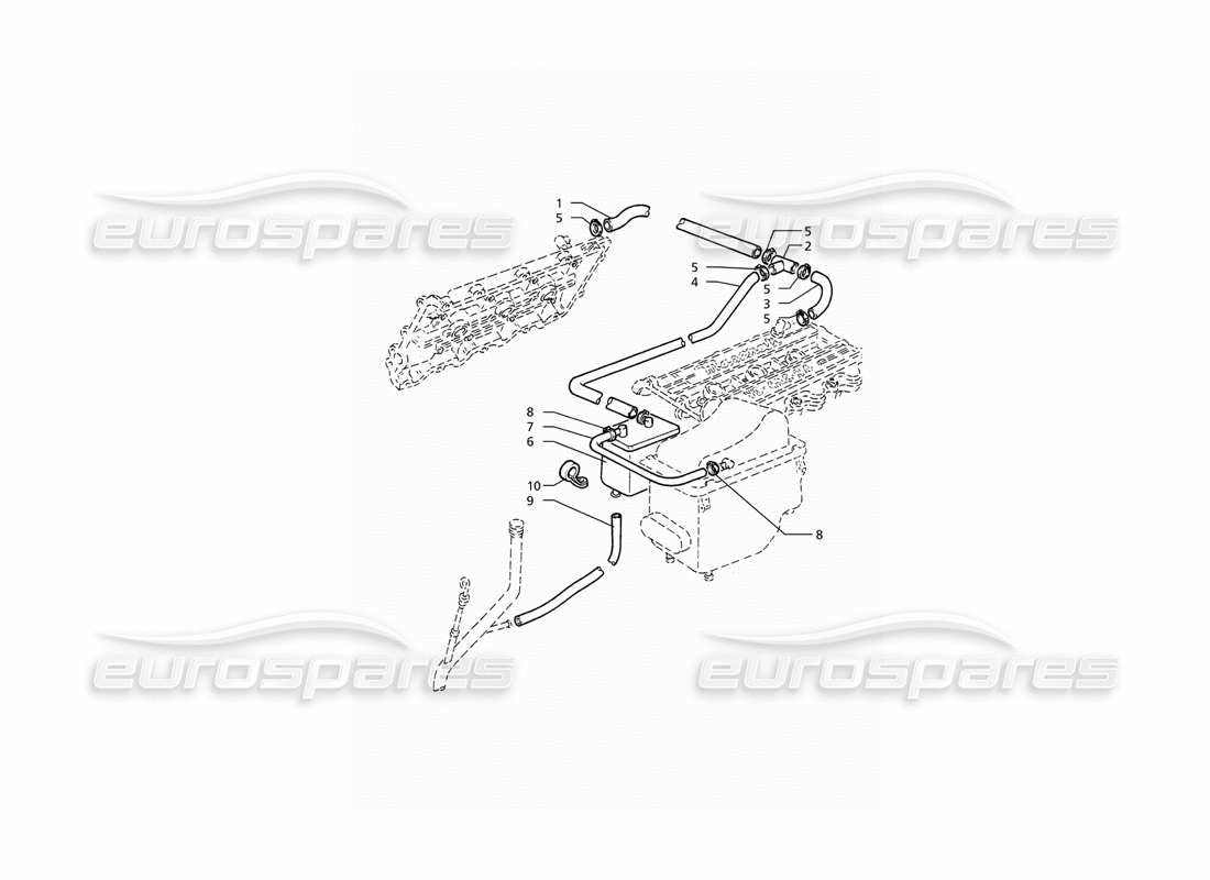 maserati ghibli 2.8 (abs) oil vapour recovery part diagram