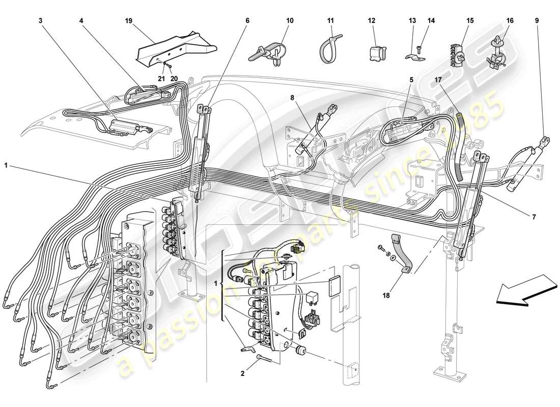 ferrari f430 scuderia spider 16m (usa) hydraulic system and electrohydraulic pump part diagram