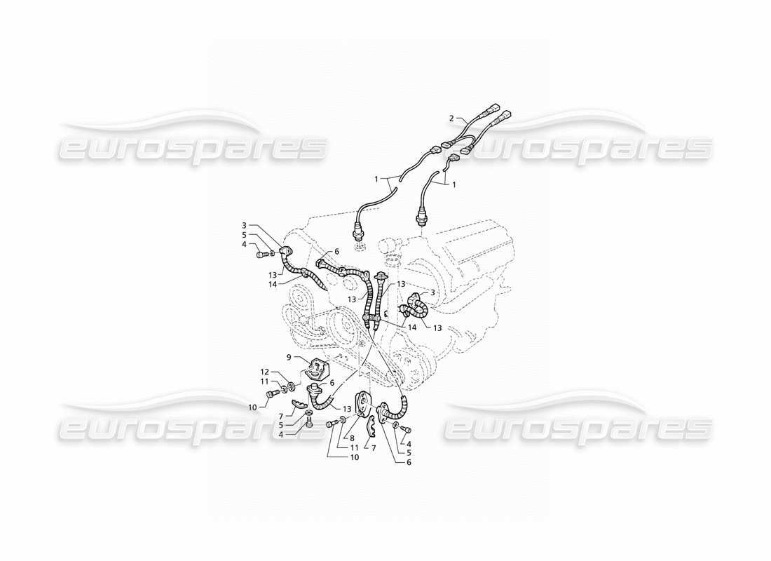 maserati qtp v8 (1998) ignition system: sensors part diagram