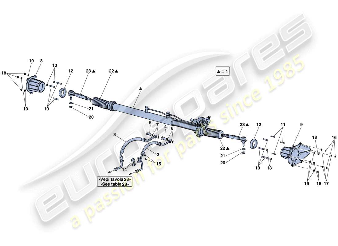 ferrari laferrari aperta (usa) hydraulic power steering box part diagram