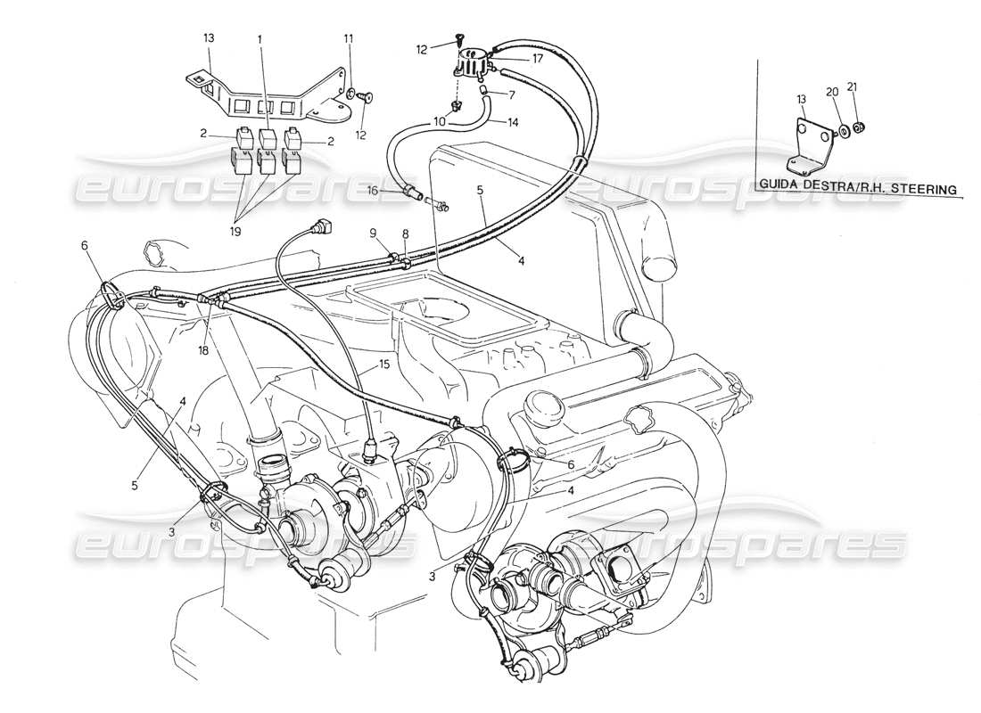 maserati biturbo spider boost control system parts diagram