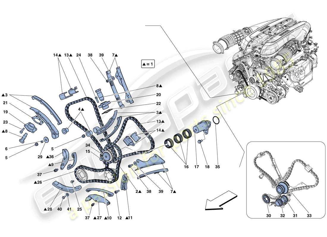 ferrari 812 superfast (rhd) timing system - drive part diagram