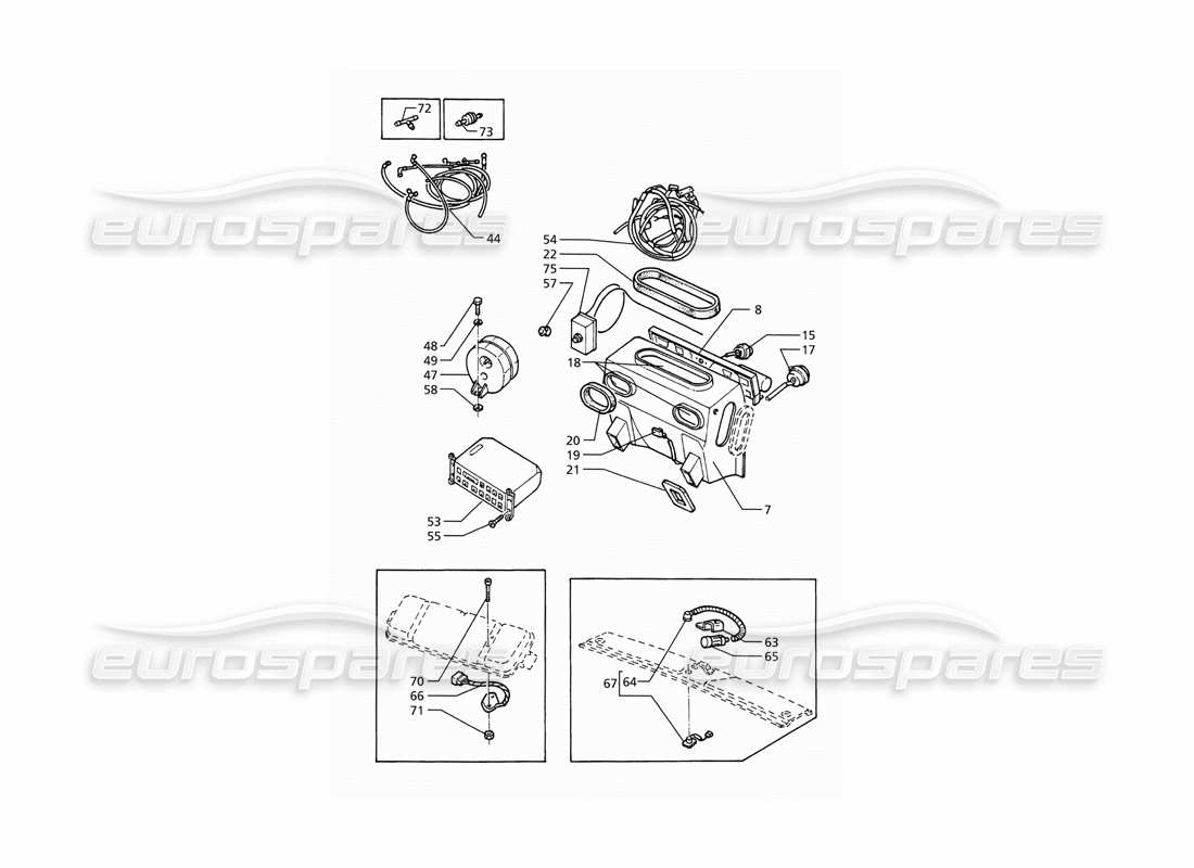 maserati ghibli 2.8 (abs) automatic air conditioner assy (lh drive) part diagram