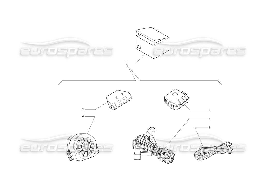 maserati qtp v8 (1998) anti theft system part diagram