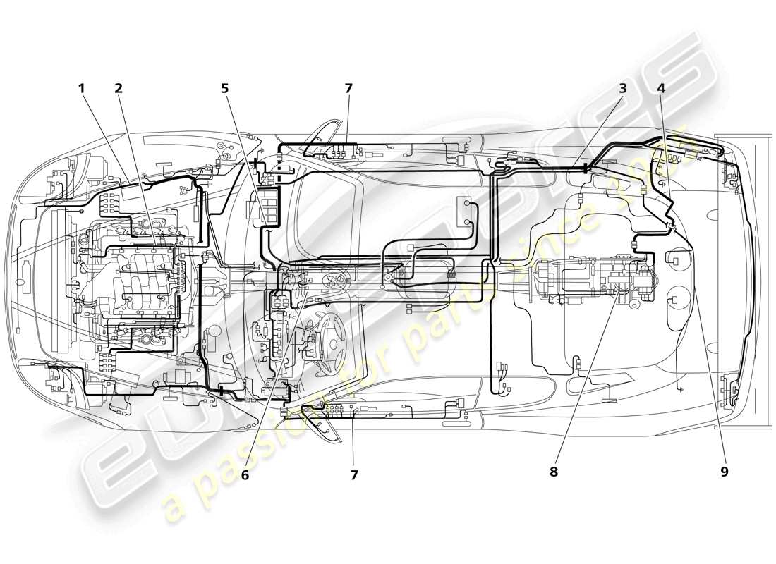 maserati trofeo electrical system part diagram