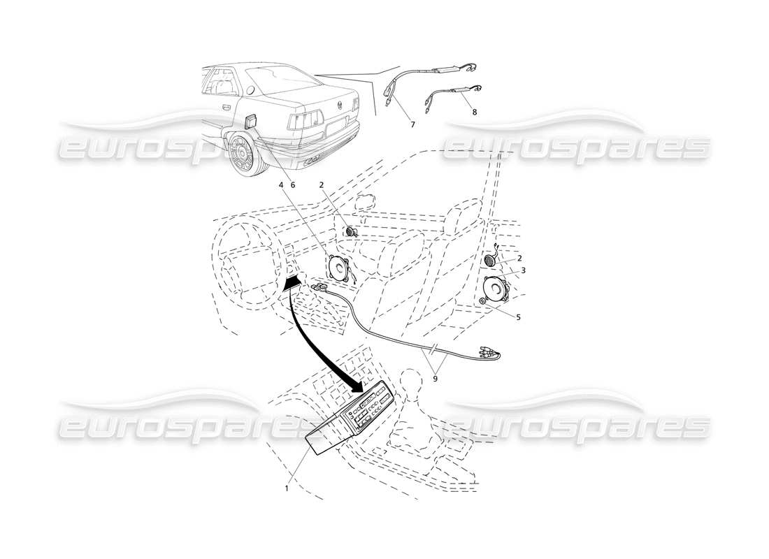 maserati qtp v8 evoluzione sound systems part diagram