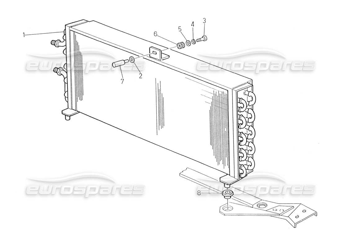 maserati karif 2.8 condenser (after modif.) part diagram