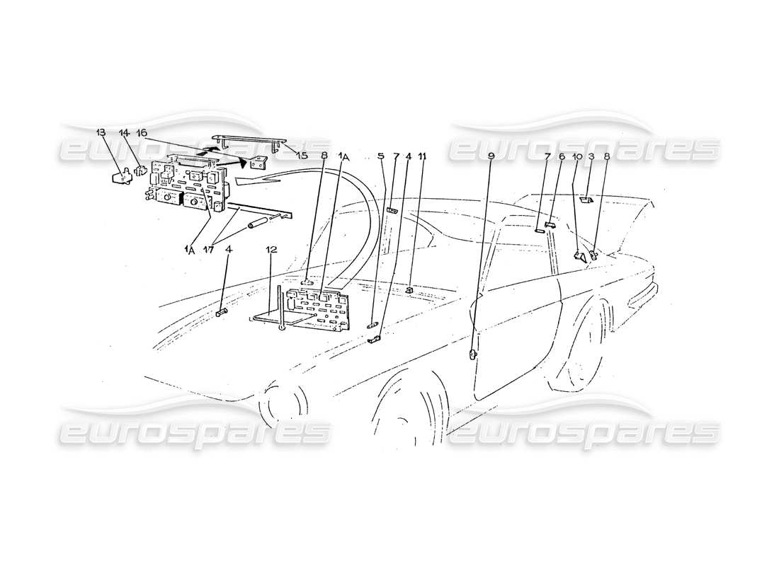 ferrari 330 gtc / 365 gtc (coachwork) electrical relays & switches (edizione 1) part diagram