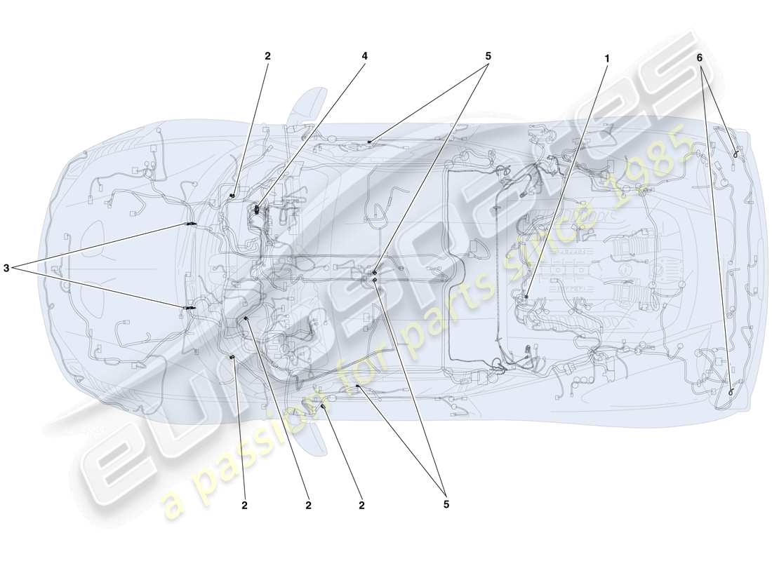 ferrari 458 speciale (rhd) various fastenings for the electrical system part diagram