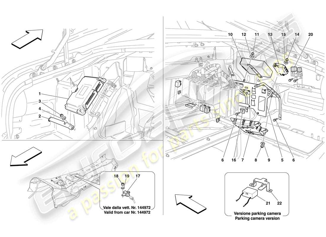 ferrari 612 sessanta (usa) luggage compartment ecus part diagram