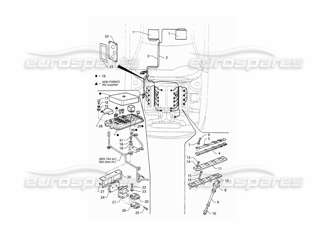 maserati qtp v8 (1998) ignition system (lhd) part diagram