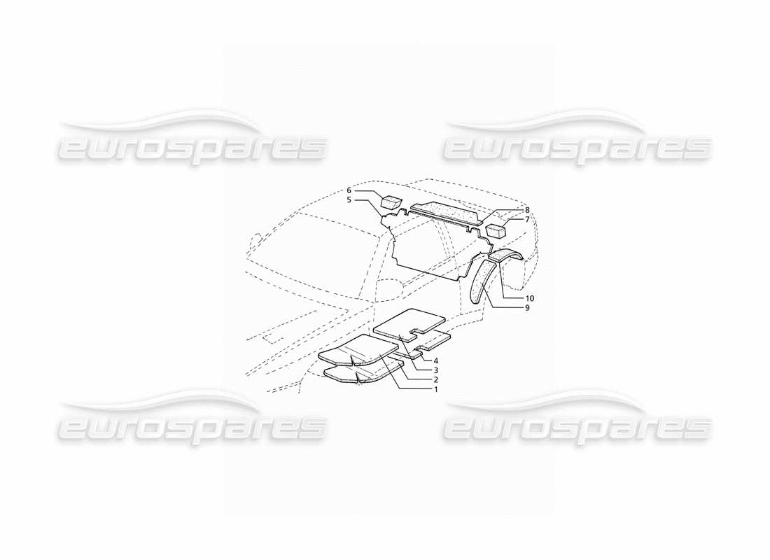 maserati ghibli 2.8 (abs) insulation part diagram