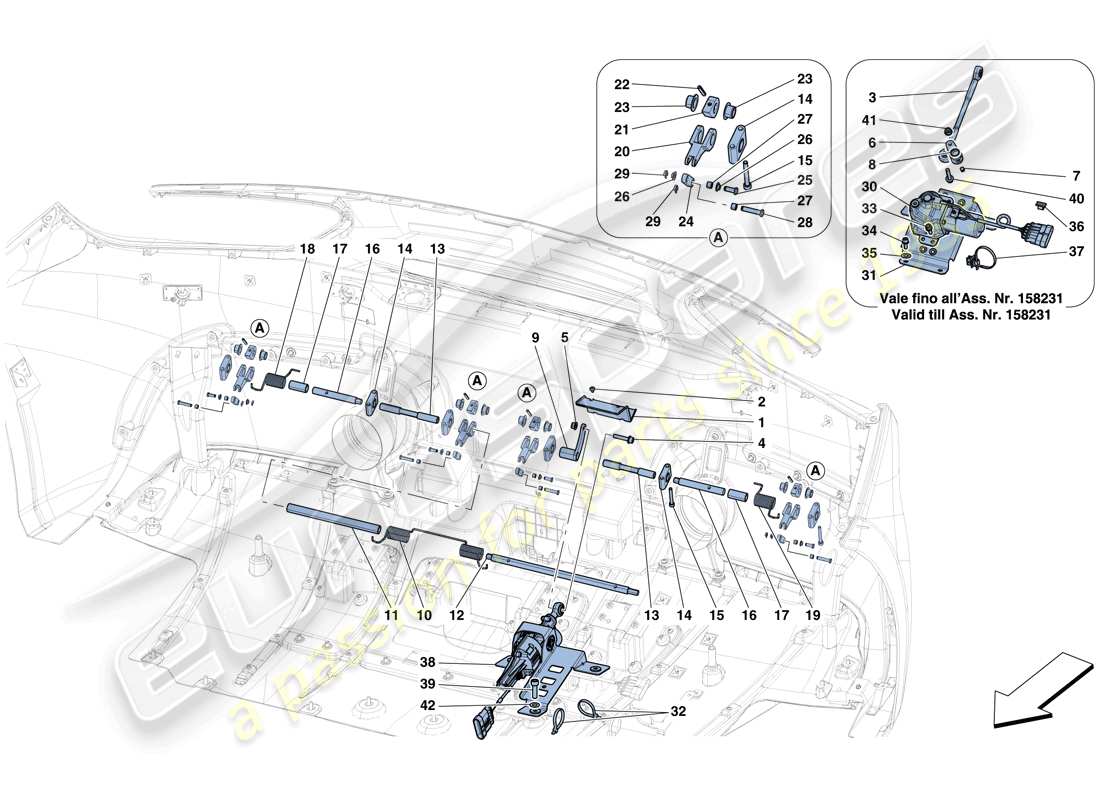 ferrari 488 spider (europe) rear active aero part diagram