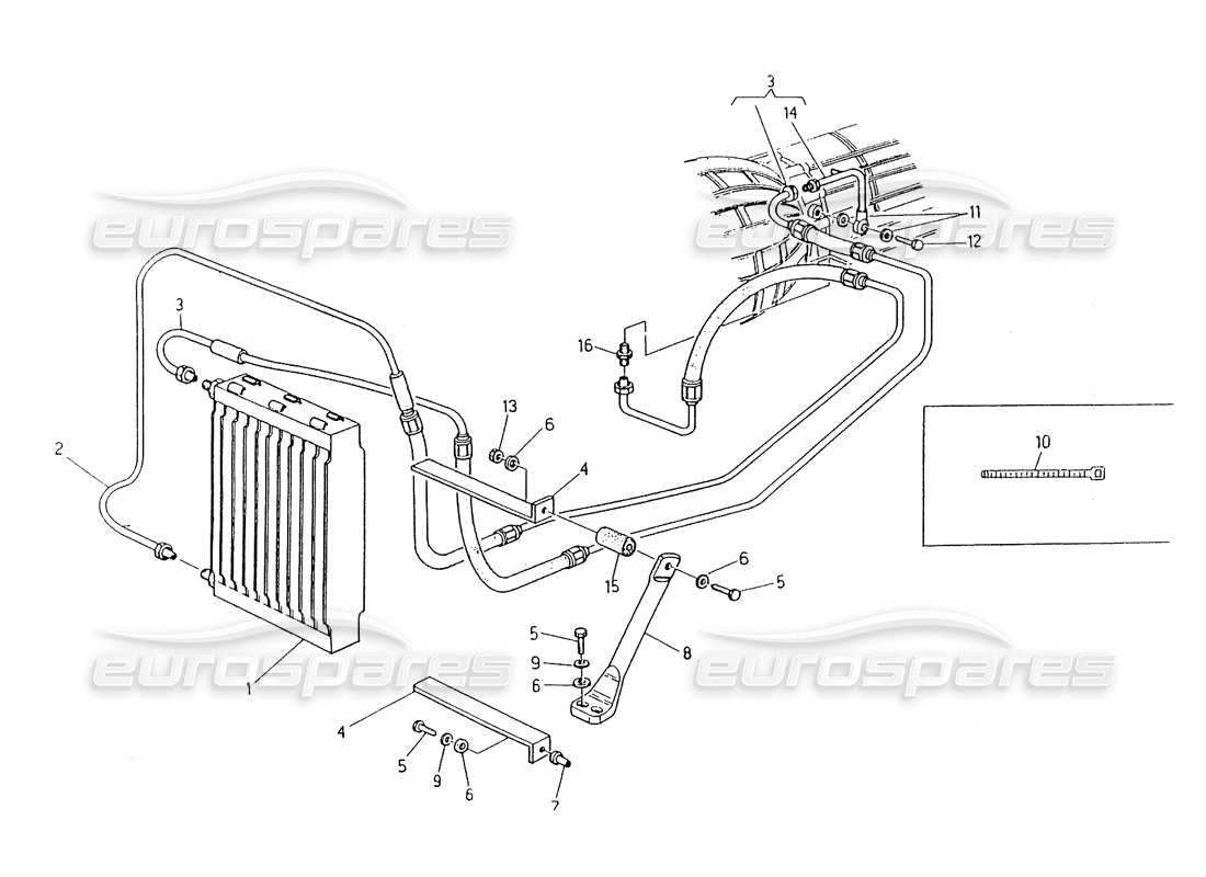 maserati 418 / 4.24v / 430 automatic transmission zf-oil cooler part diagram