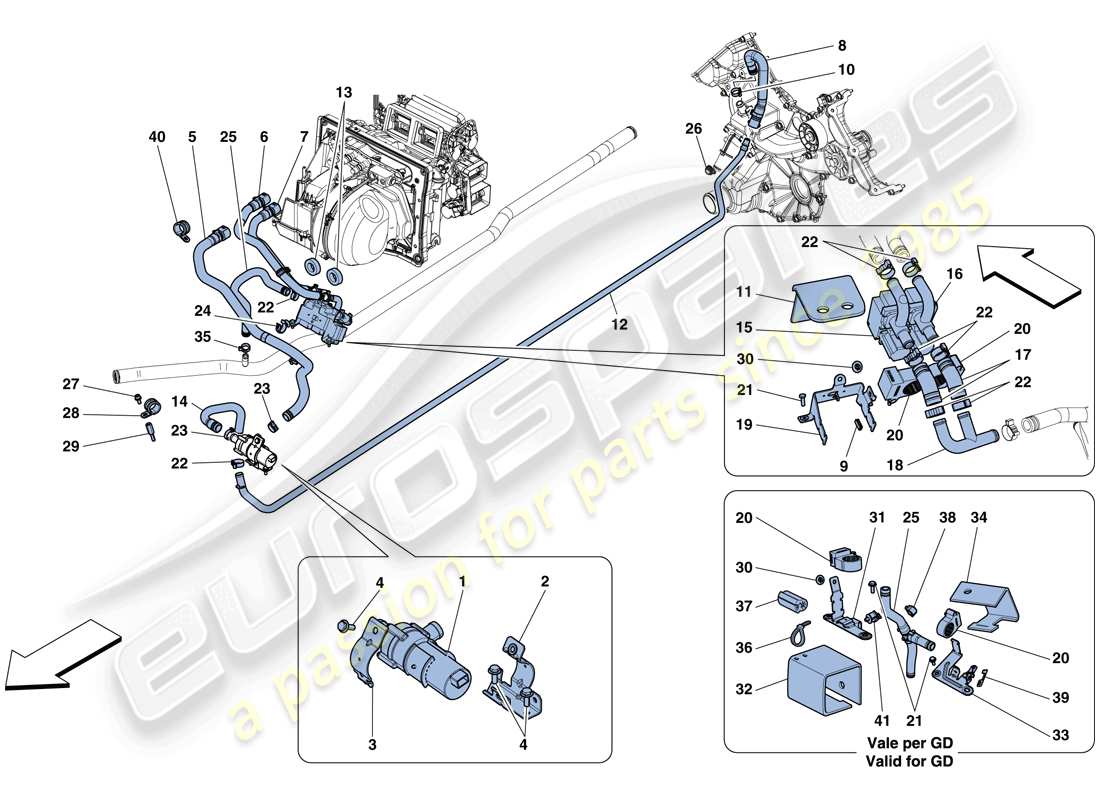 ferrari 458 speciale (rhd) ac system - water part diagram