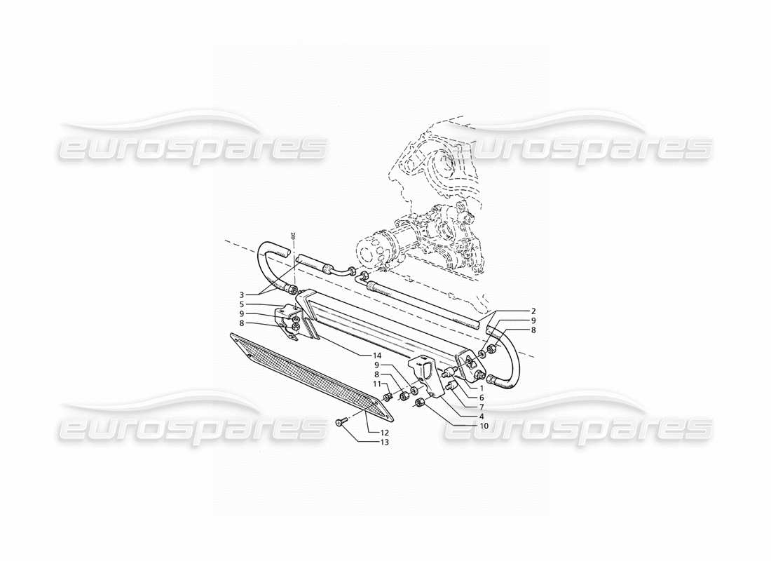 maserati ghibli 2.8 (abs) engine oil cooling part diagram