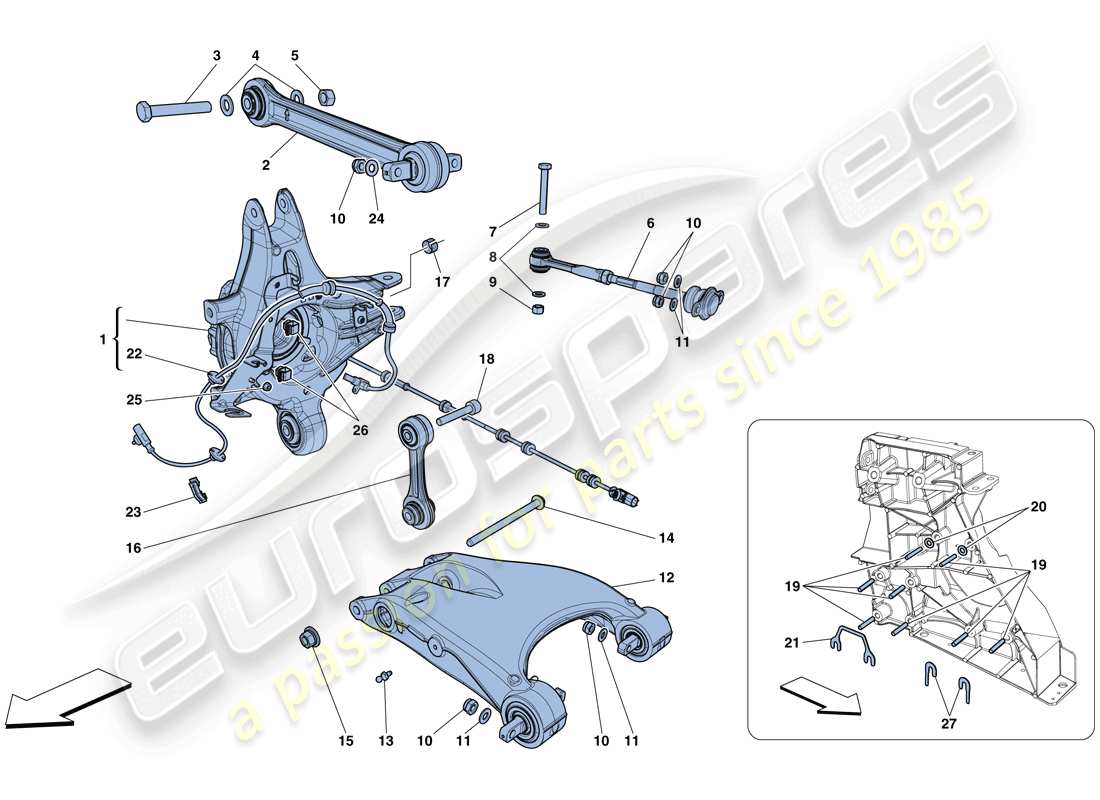 ferrari 488 gtb (europe) rear suspension - arms part diagram