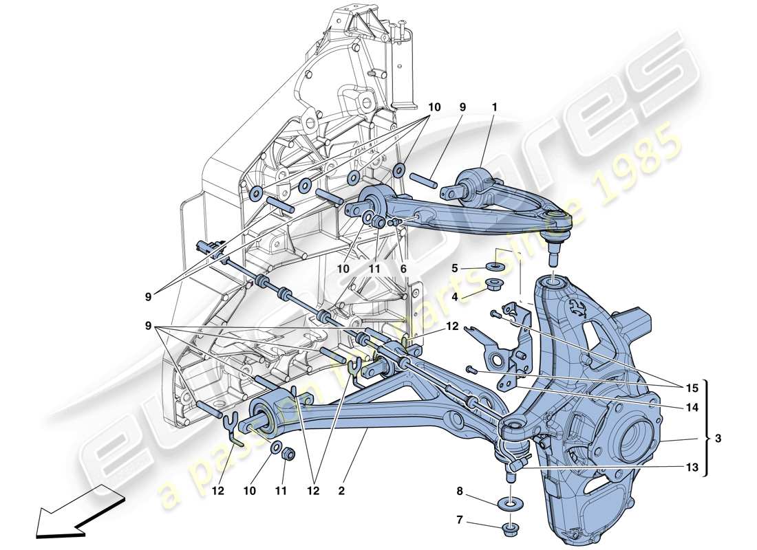 ferrari 458 speciale aperta (europe) front suspension - arms part diagram