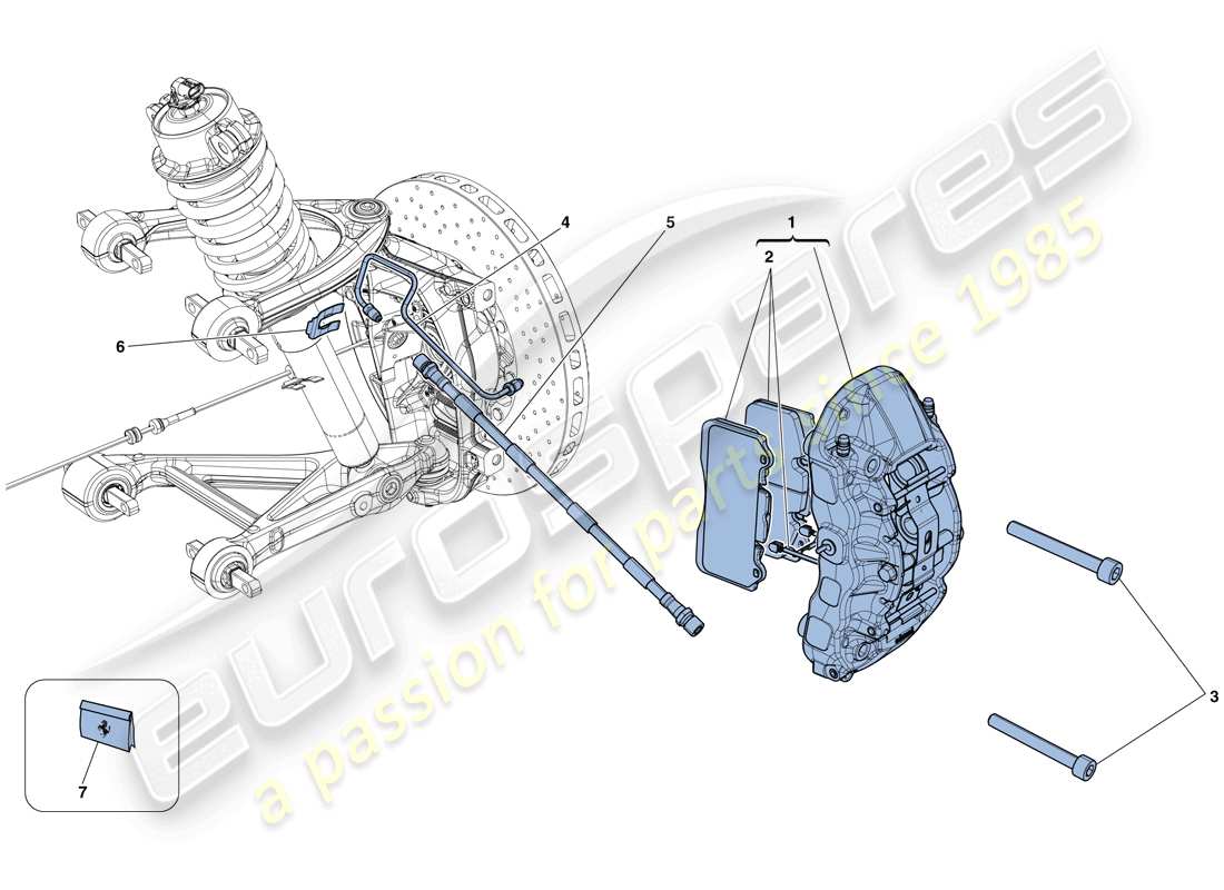 ferrari california t (usa) front brake callipers part diagram