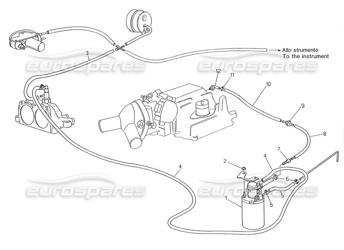 maserati karif 2.8 evaporation system part diagram