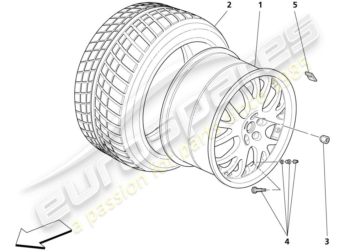 maserati trofeo wheels part diagram