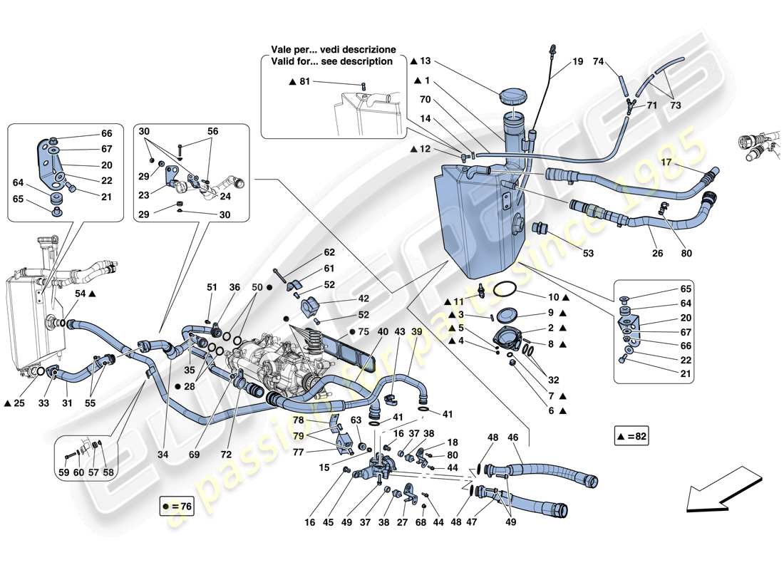 ferrari 812 superfast (europe) lubrication system: tank part diagram