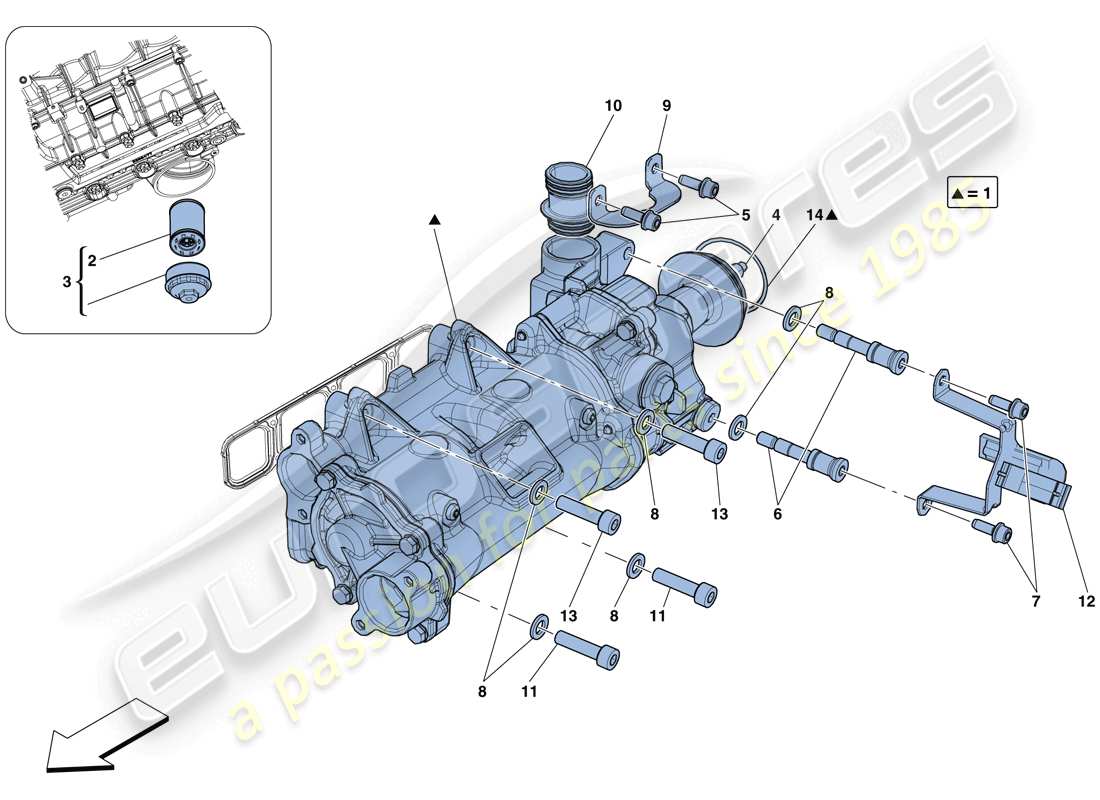 ferrari 812 superfast (europe) cooling - oil pump part diagram