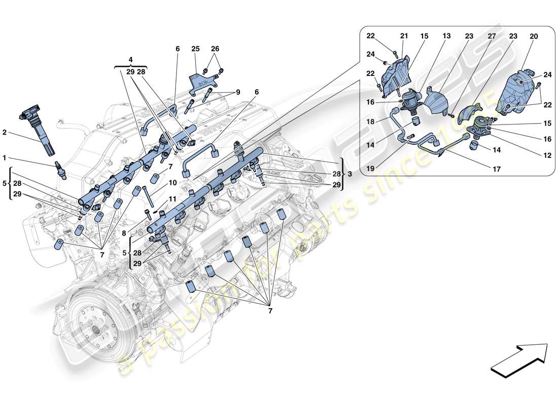 ferrari gtc4 lusso (europe) injection - ignition system part diagram