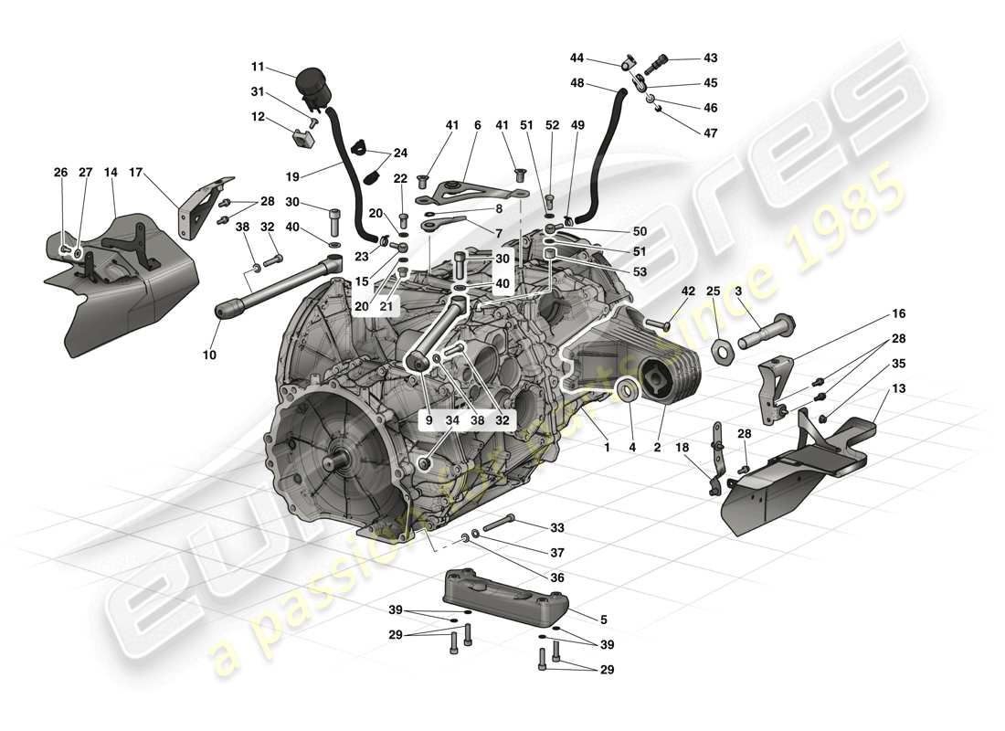 ferrari laferrari (europe) complete gearbox part diagram