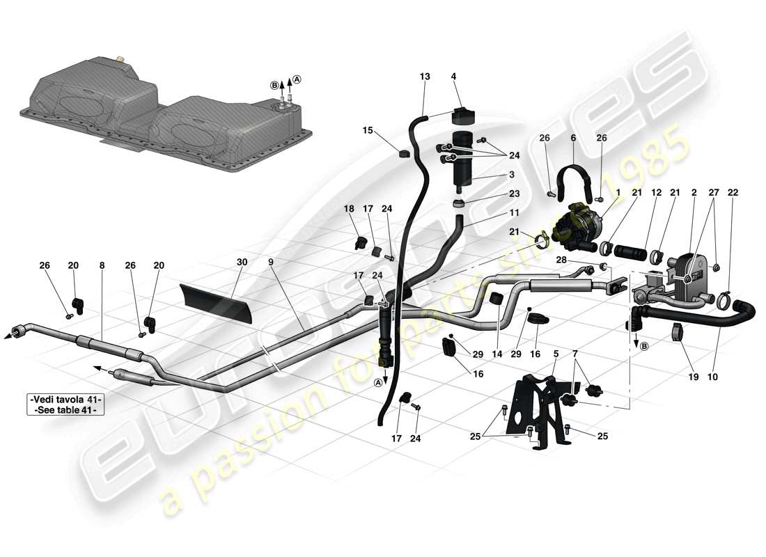 ferrari laferrari (europe) battery cooling system part diagram