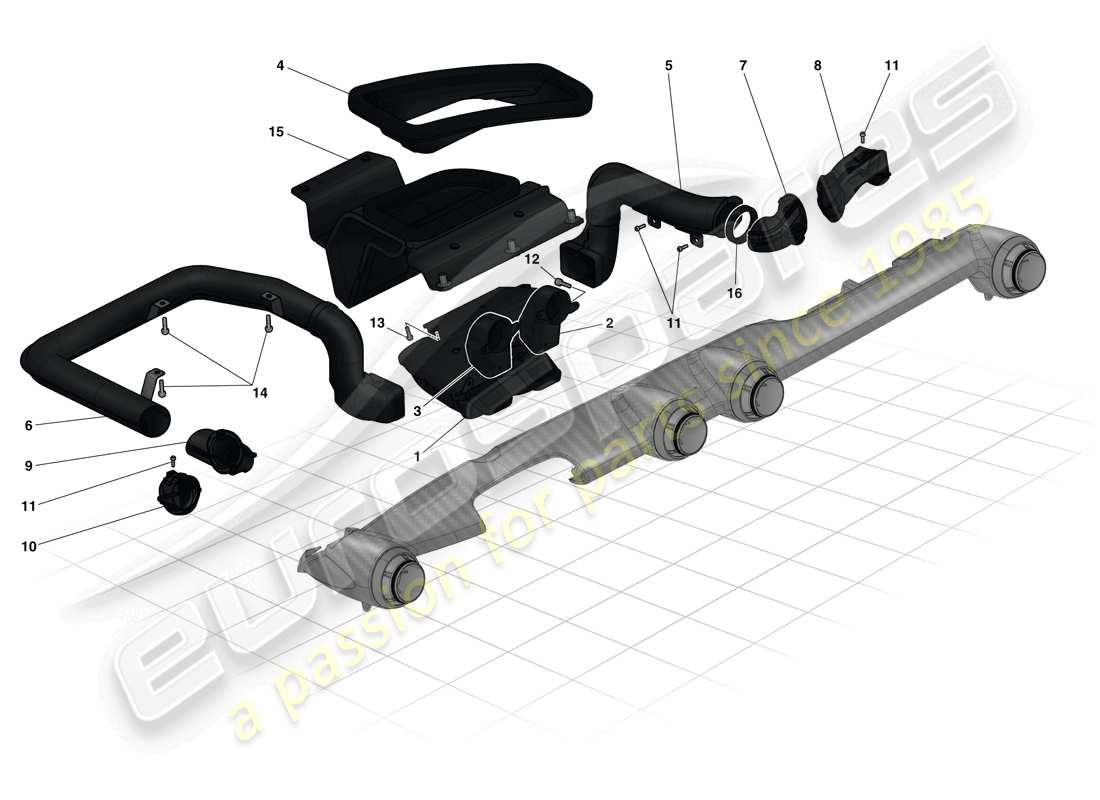 ferrari laferrari (europe) dashboard air ducts part diagram