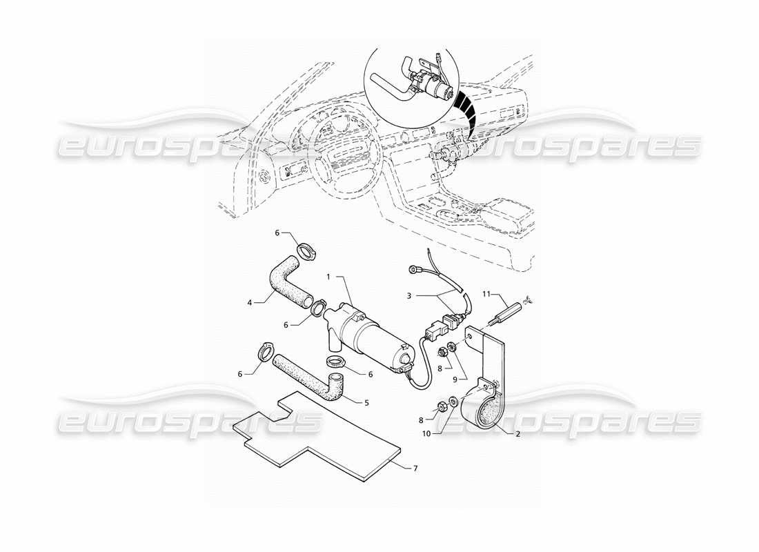 maserati qtp v6 (1996) heating pump parts diagram