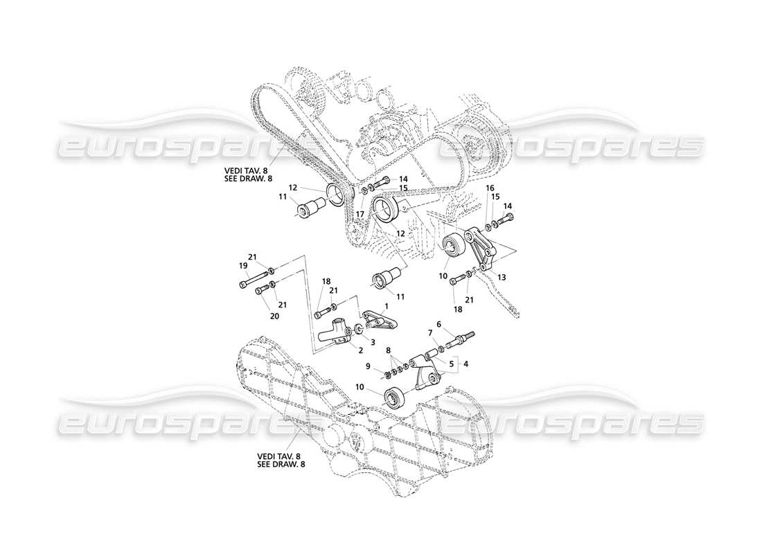 maserati qtp v8 evoluzione timing control part diagram