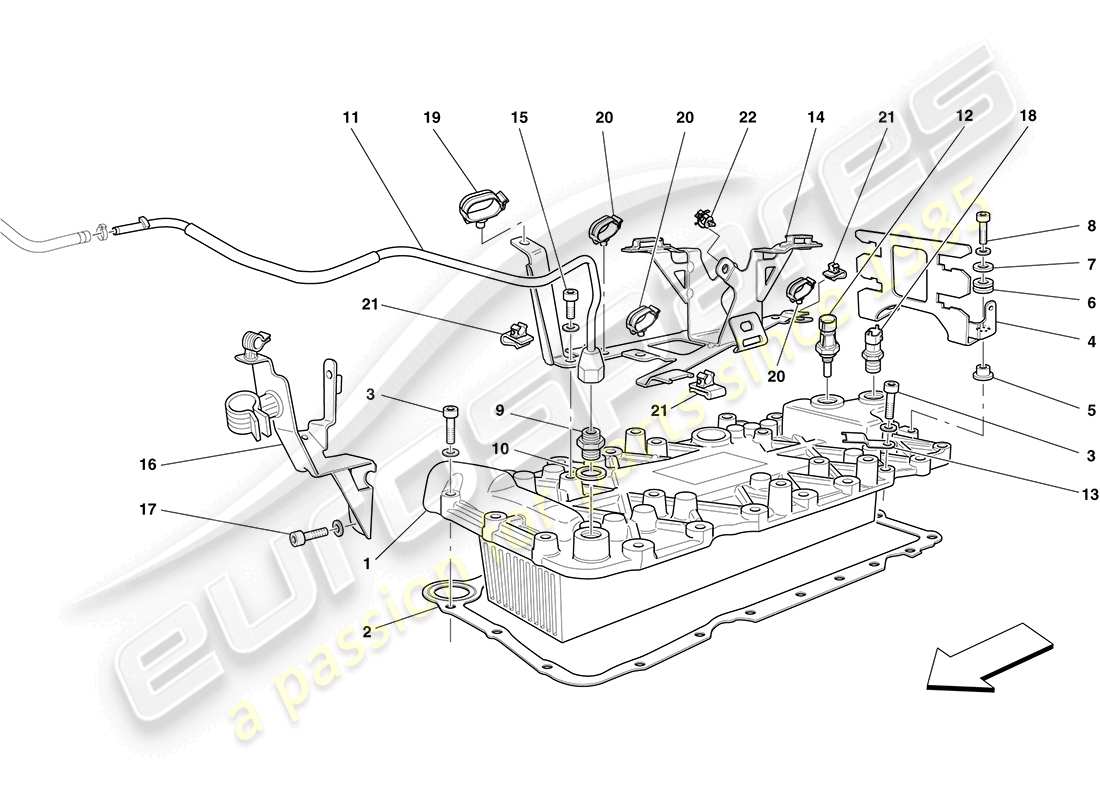 ferrari california (usa) heat exchanger part diagram