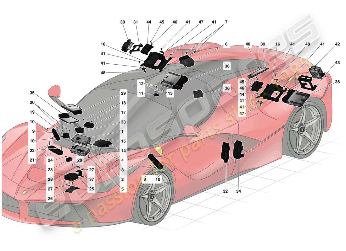 ferrari laferrari (europe) vehicle ecus part diagram