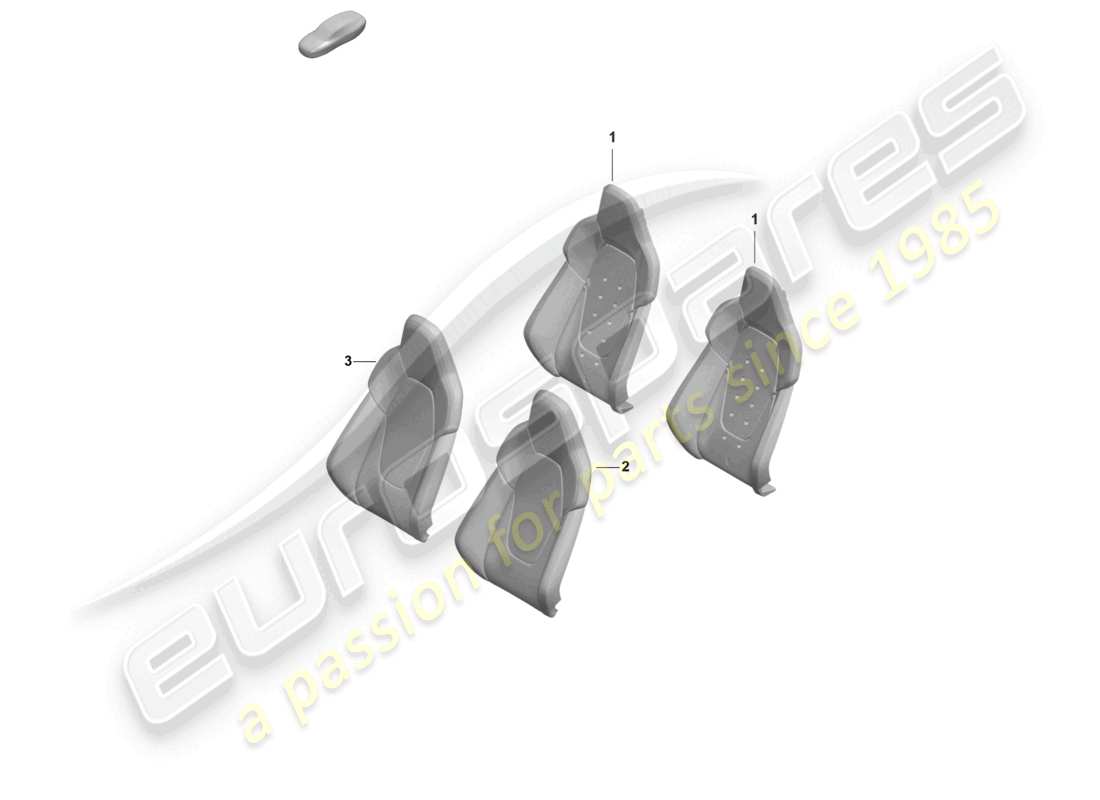 porsche 992 gt3/rs/st (2021 - 9j1) foam part backrest cover sports seat plus part diagram