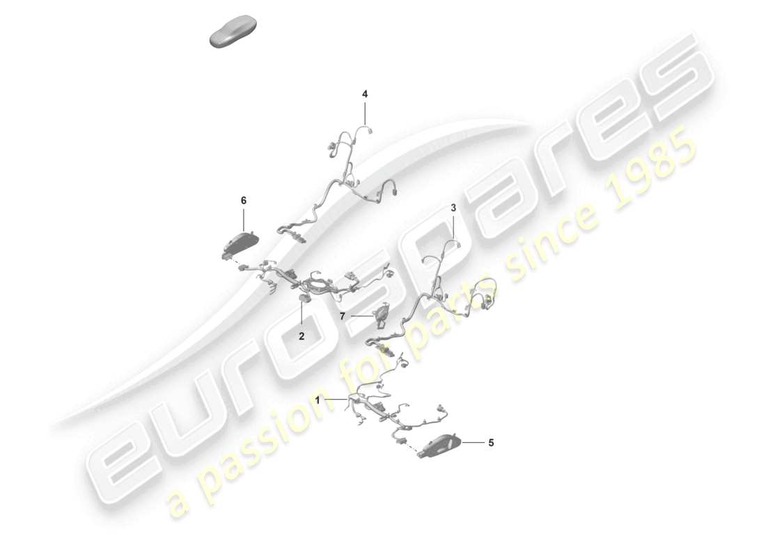 porsche 992 gt3/rs/st (2021 - 9j1) electrics sports seat plus part diagram