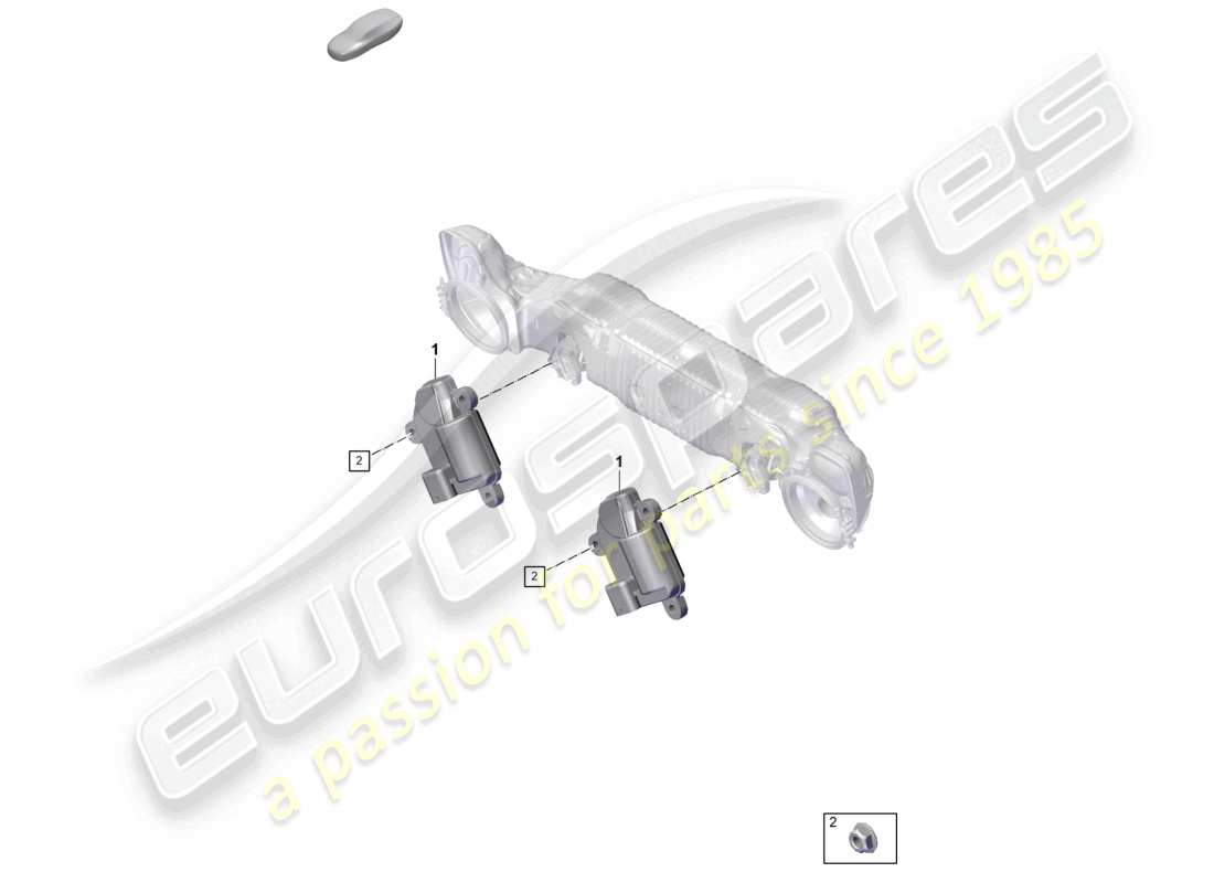 porsche 992 gt3/rs/st (2021 - 9j1) exhaust system throttle control element part diagram