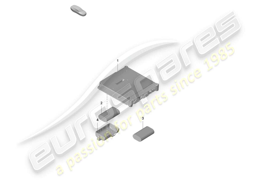 porsche 992 gt3/rs/st (2021 - 9j1) control unit for emerg. call module and communications unit part diagram