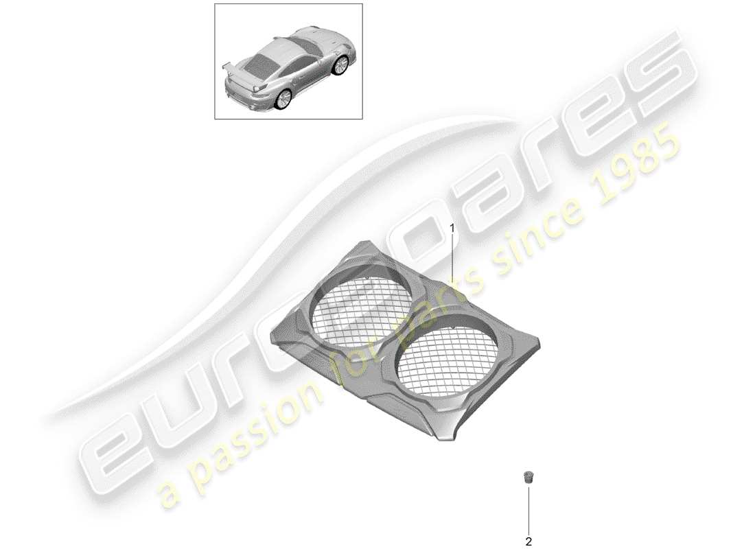 porsche 991 turbo (2018) lining part diagram