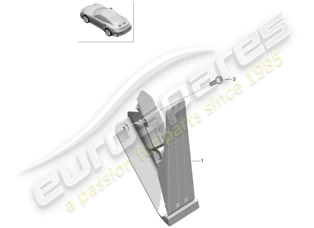 porsche 991 turbo (2018) brake and acc. pedal assembly part diagram