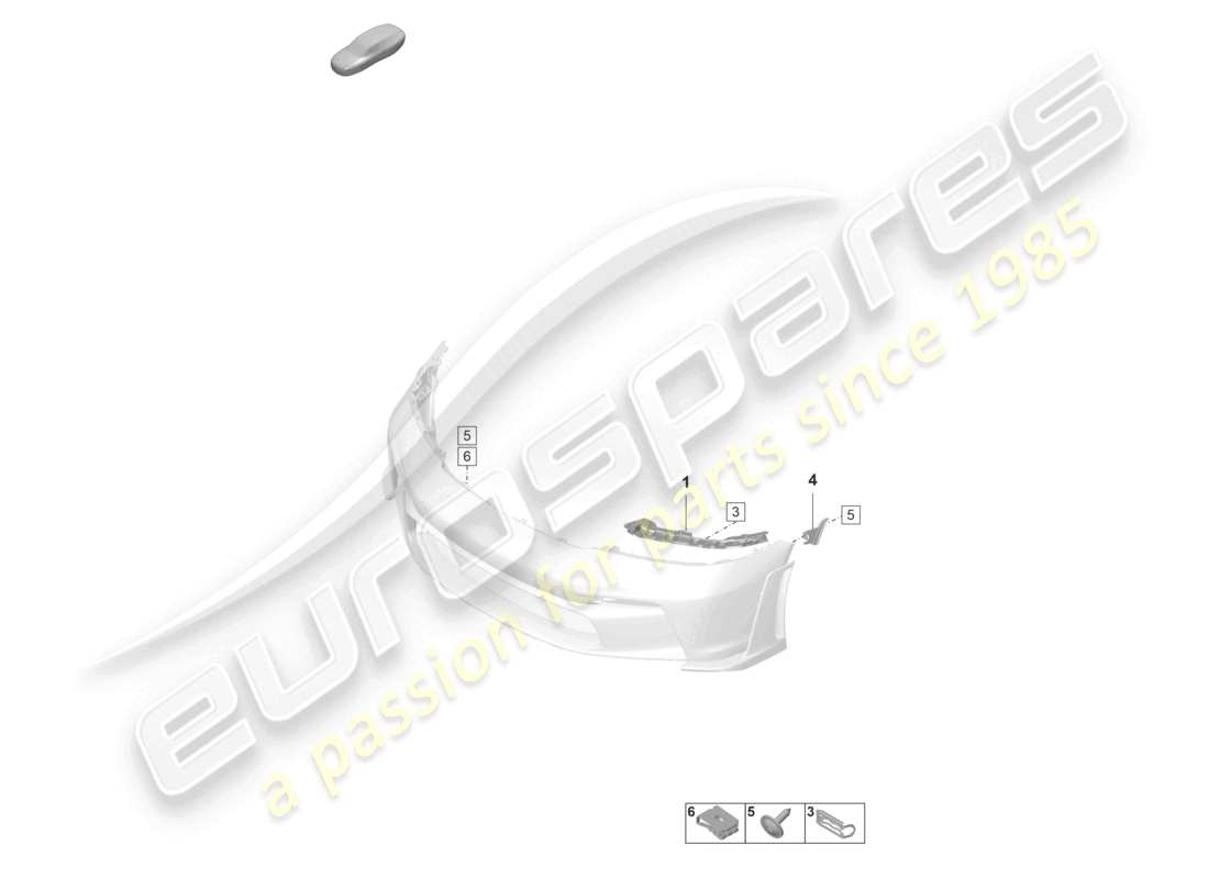 porsche 992 gt3/rs/st (2021 - 9j1) bumper fasteners gt3 rs part diagram