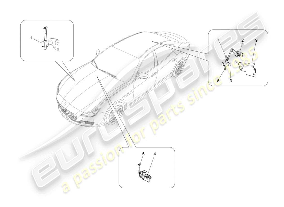 maserati quattroporte (2018) lighting system control part diagram