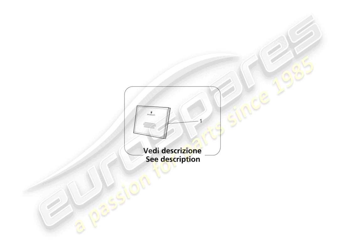 maserati levante (2020) on board documentation part diagram