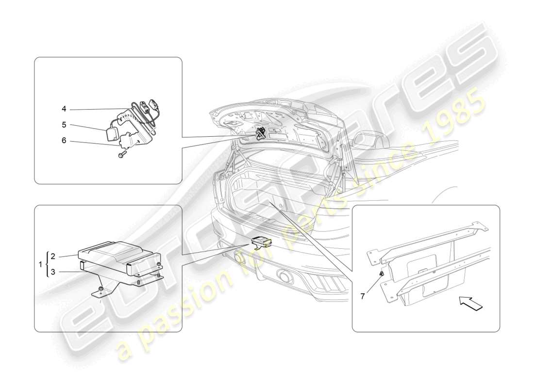 maserati grancabrio mc (2013) alarm and immobilizer system part diagram