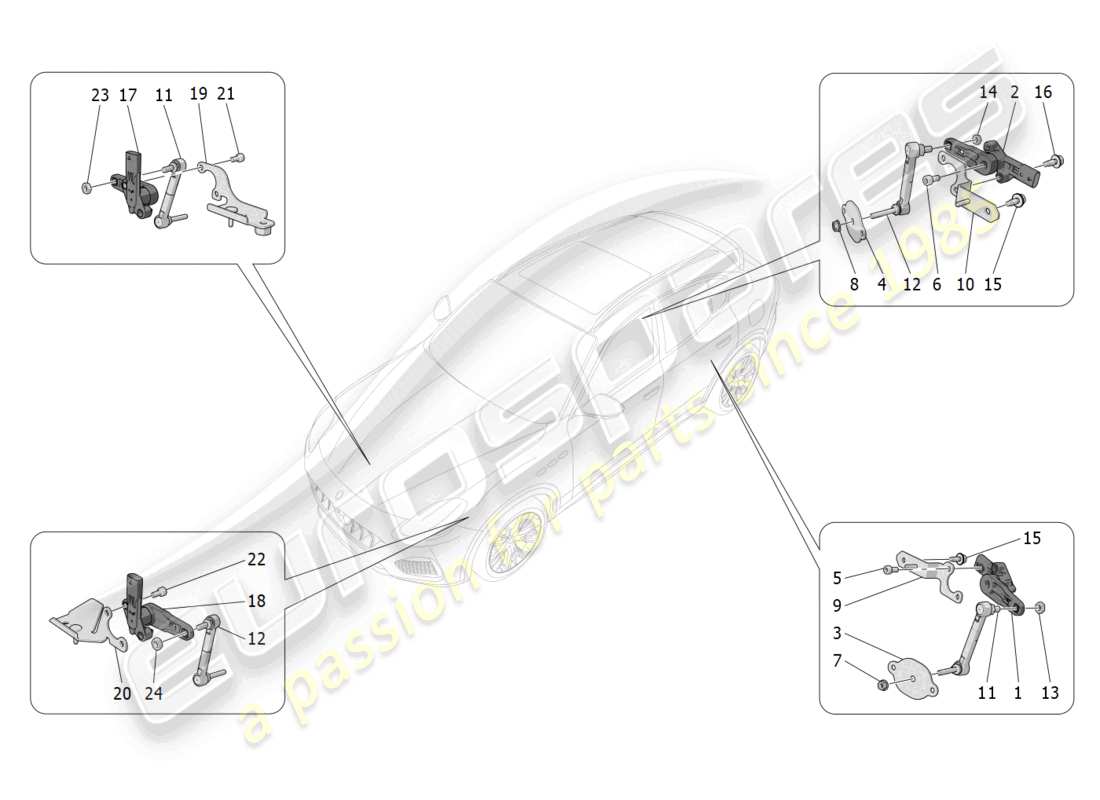 maserati grecale trofeo (2023) lighting system control part diagram